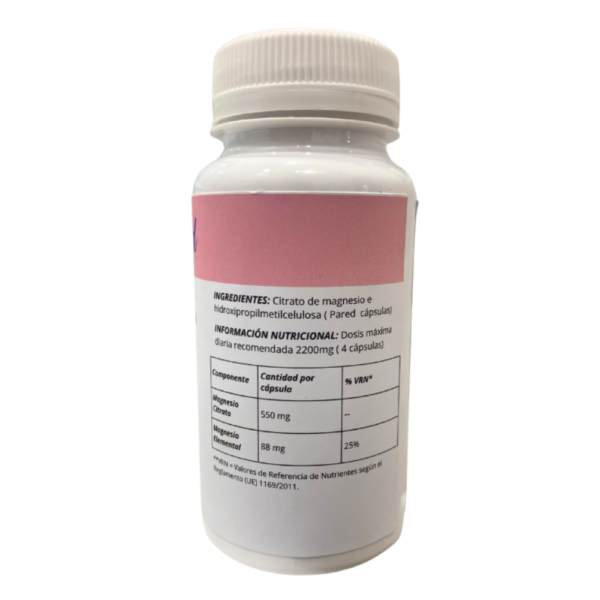 Citrato de Magnesio 550mg 120 cápsulas - Imagen 3
